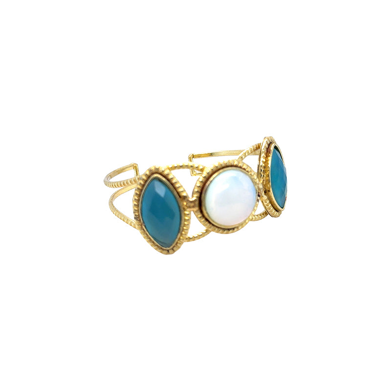 Amara Braided Opalite Stone Cuff