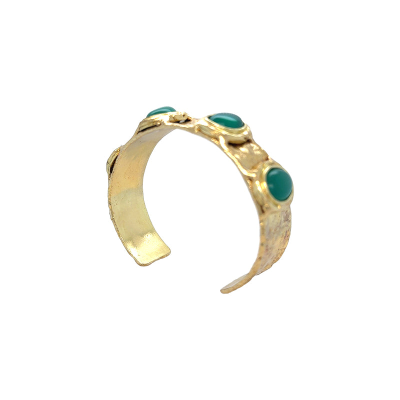 Amara Green Onyx Stone Cuff