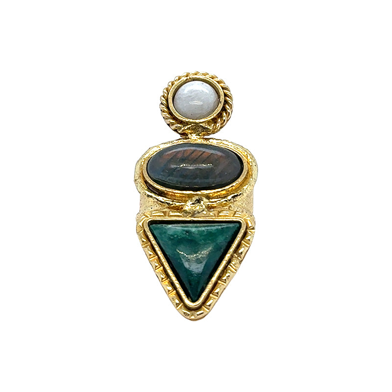 Amara TriStone Jade Labradorite Moonstone Ring