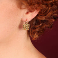 Carmen Animal Print Square Earrings