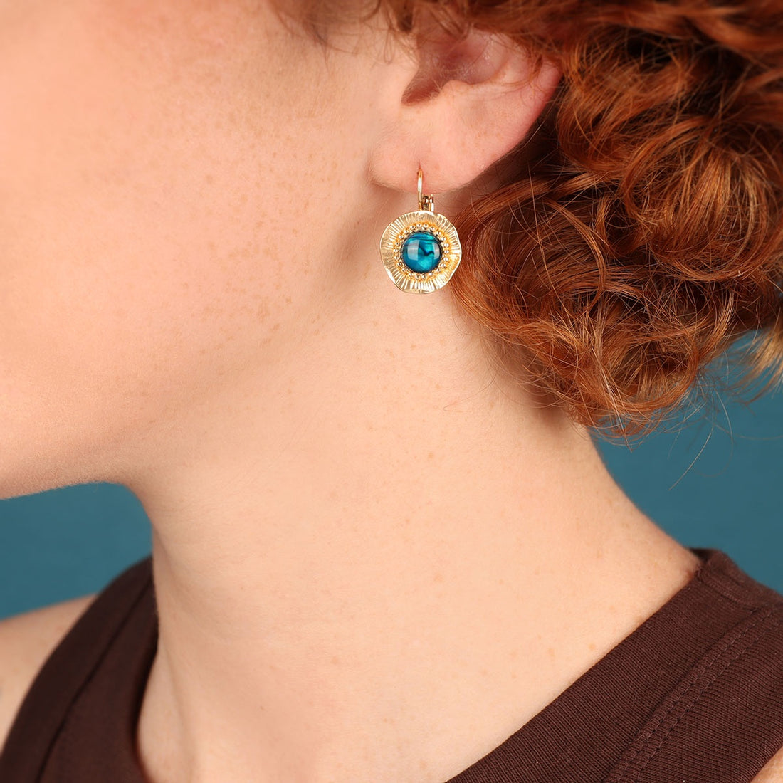 Zen Blu Bloom Earrings