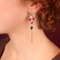 Etincelle  Red Daisy Lantern Earrings