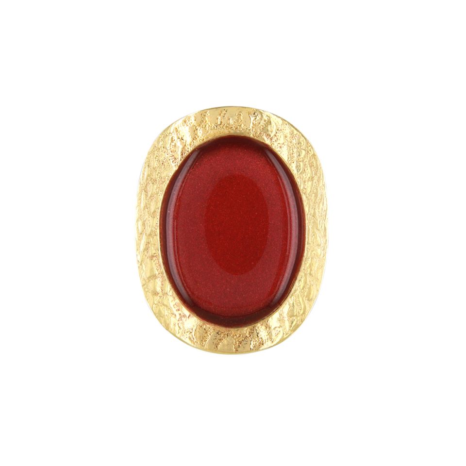 Olive Amber Resin Ring
