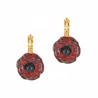 Carmen Red  Flower Earrings