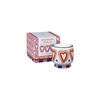 Rosewood Vanilla Heart Ceramic Candle