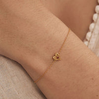 Love Heart Garnet Bracelet
