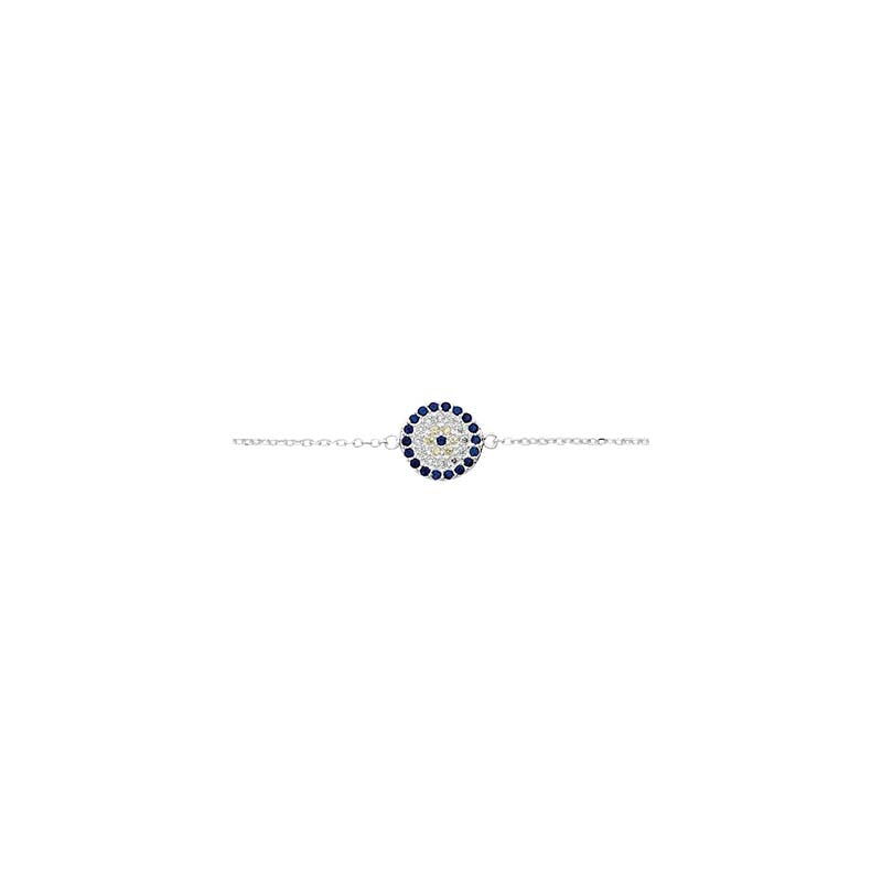 Round Evil Eye Crystal Bracelet