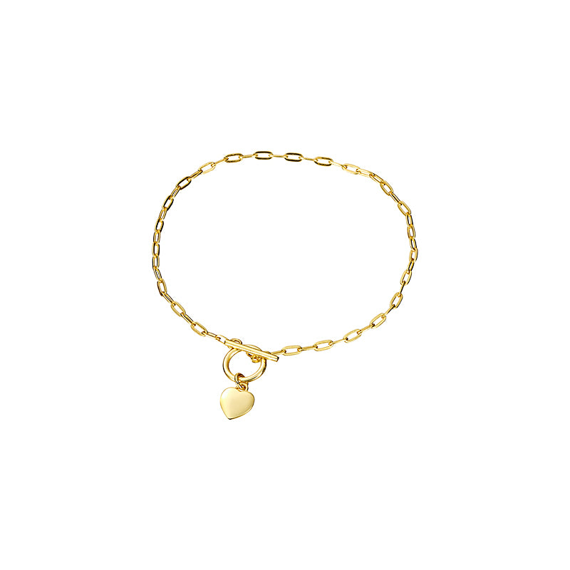 Heart Fob Chain Bracelet