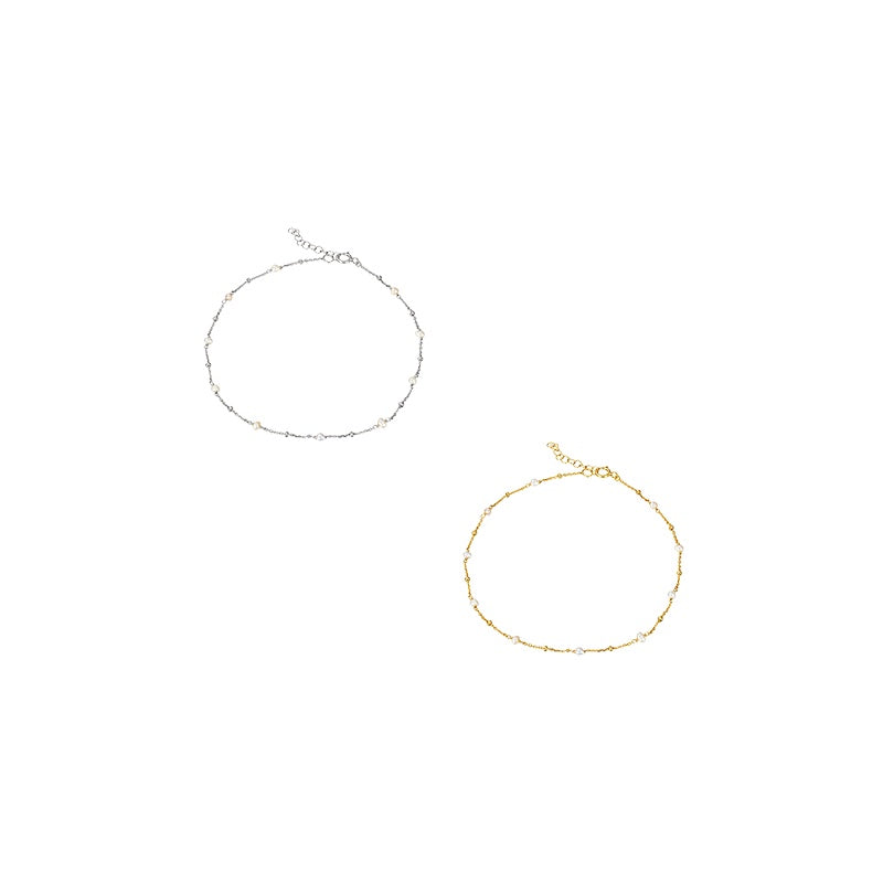 Pearl Fine Chain Bracelet