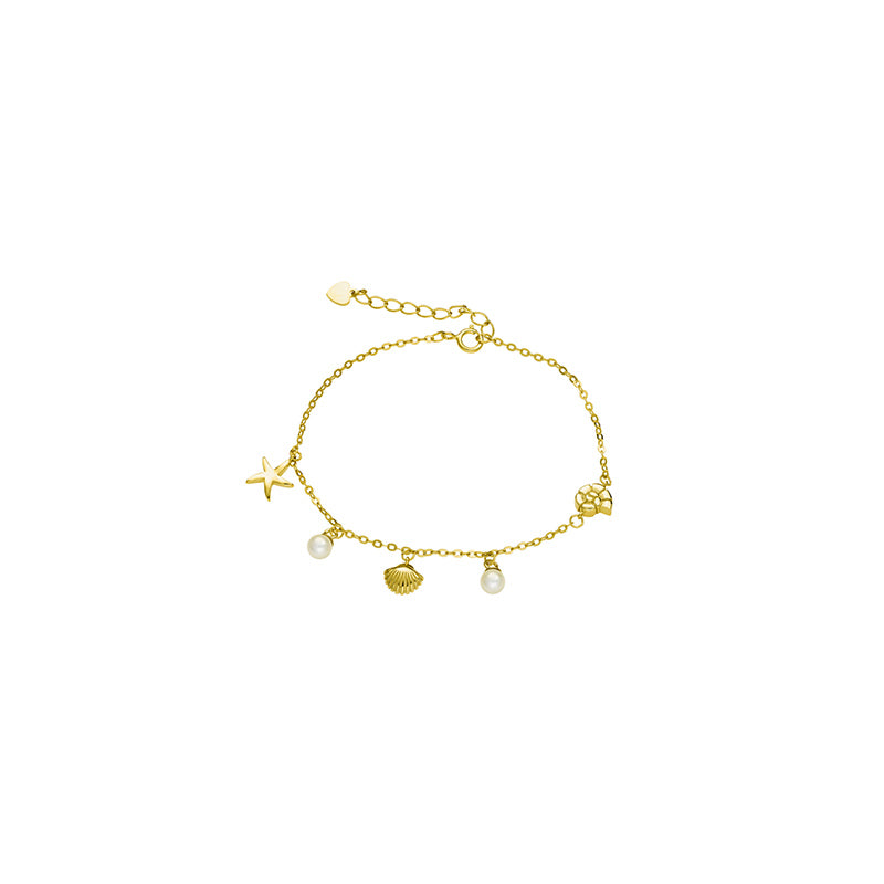 Pearl and Sea Charm Bracelet