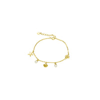 Pearl and Sea Charm Bracelet