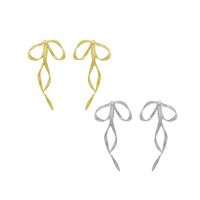 Large Draped Bow Earrings