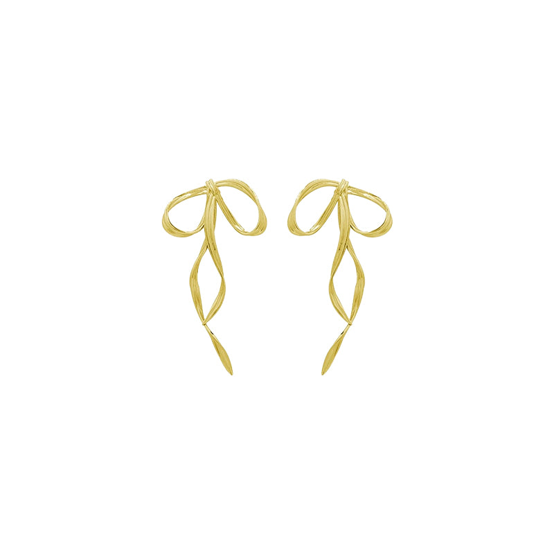 Large Draped Bow Earrings