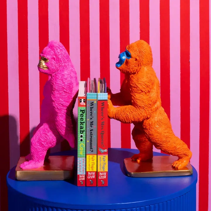 Colourful Gorilla Bookends