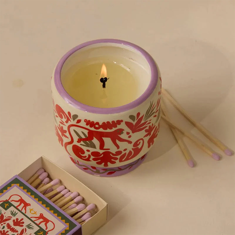 Coconut and Amber Jungle Ceramic Candle