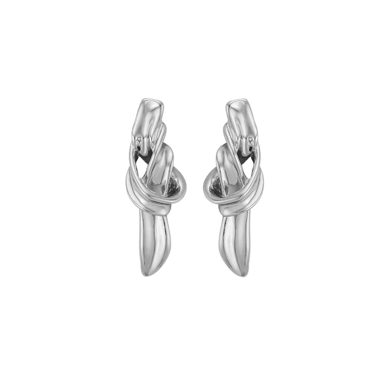 Knotted Metal Earrings