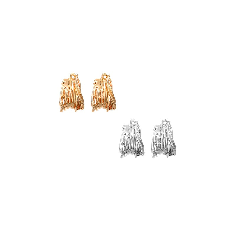 Layered Half Hoop Earrings