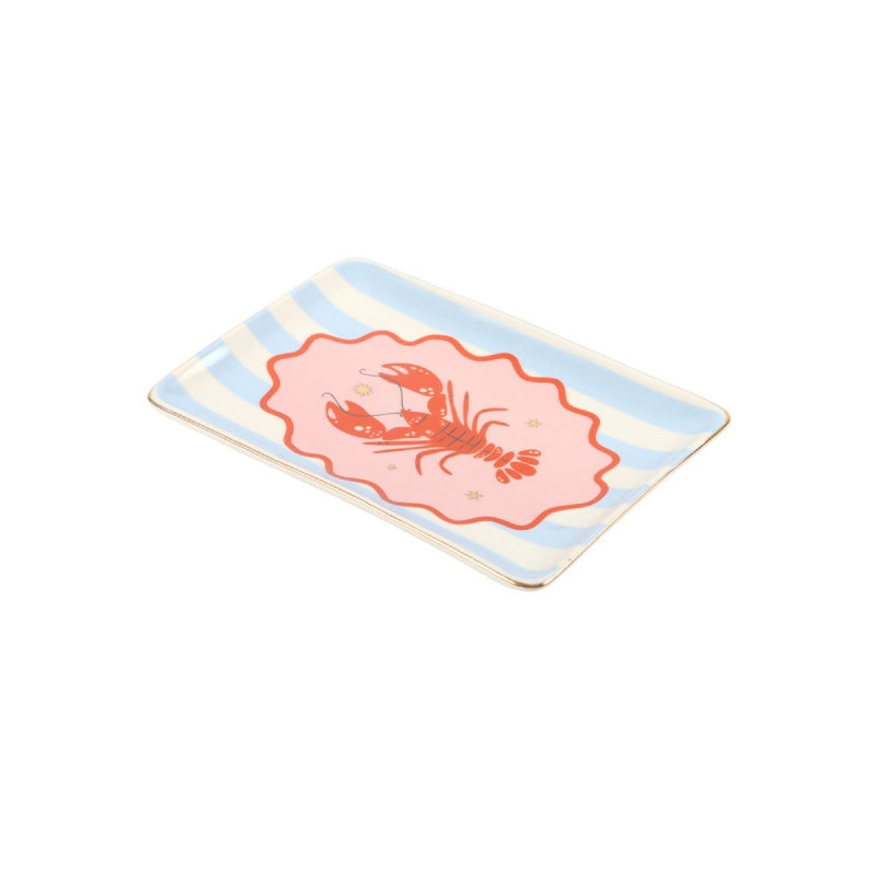Striped Lobster Trinket Tray