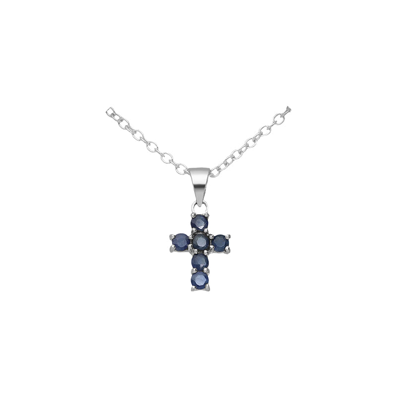 Mini Gemstone Cross Pendant