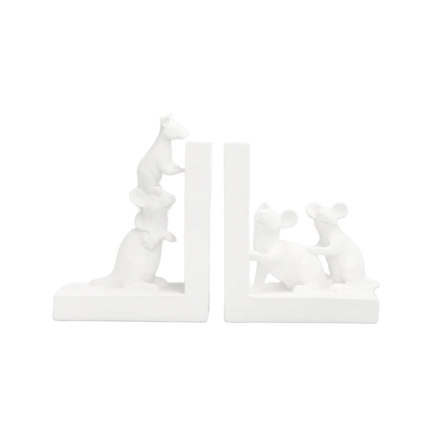 White Mouse Bookends