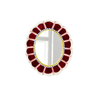 Bloom Wine Oval Mirror