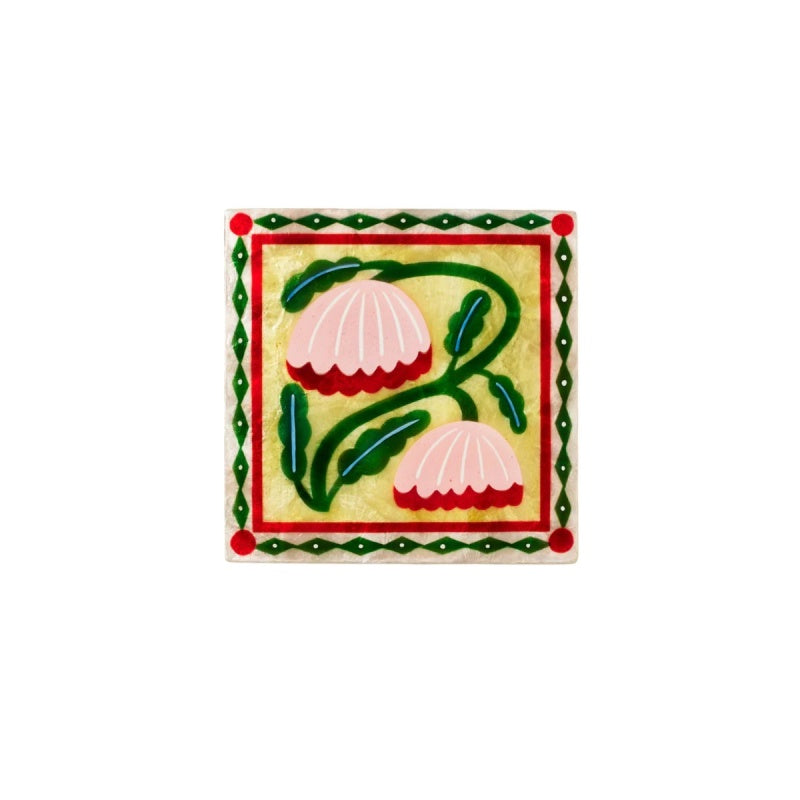 Bloom Square Yellow Floral Wall Art