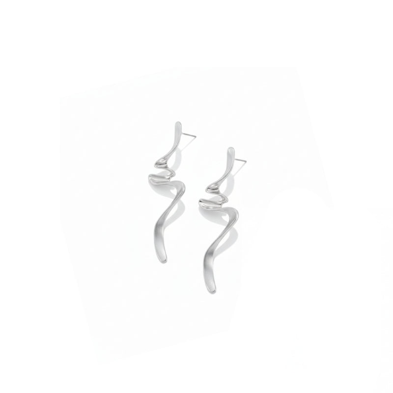 Metal Swirl Earrings