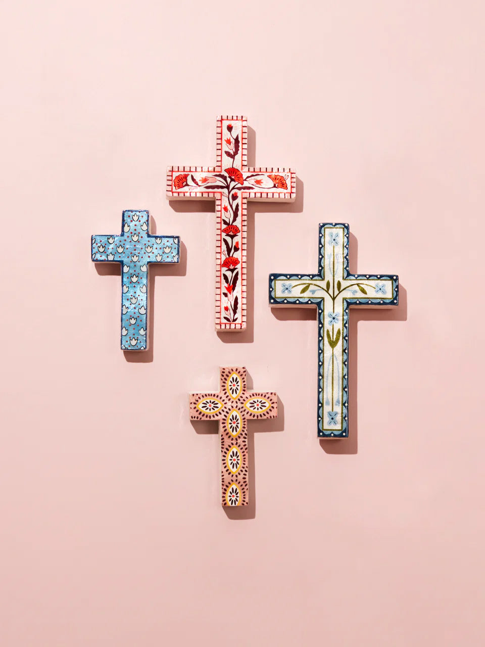 Samira Blue Flower Large Cross
