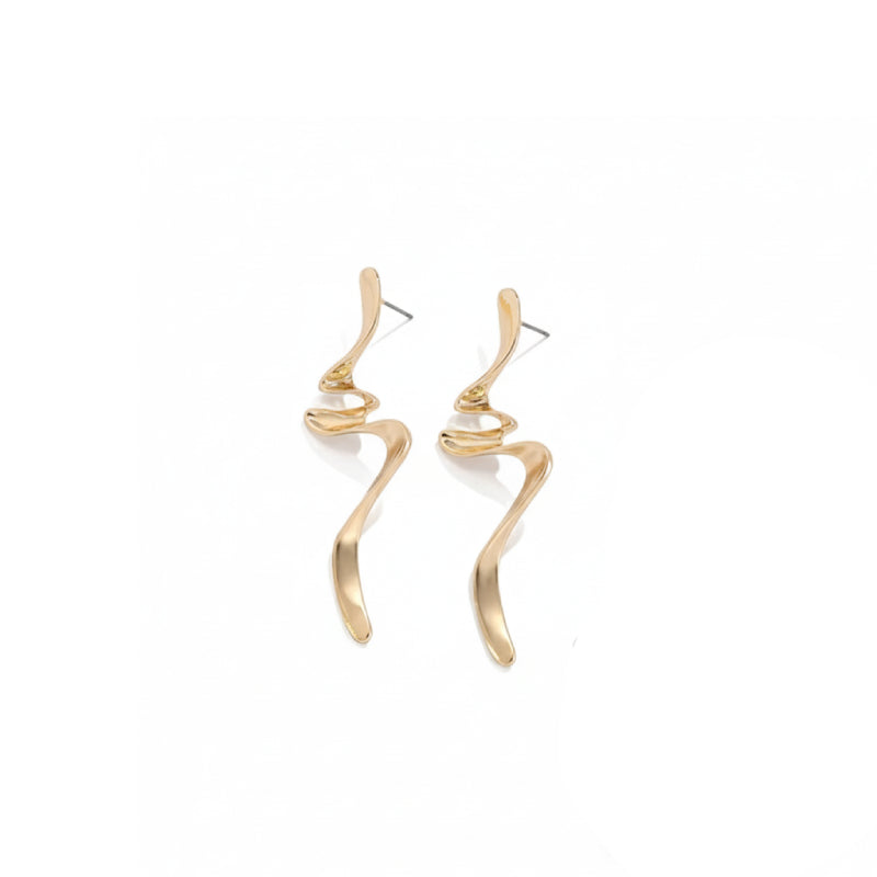Metal Swirl Earrings