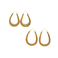 Milena Zu Gold Teardrop Hoop Earrings