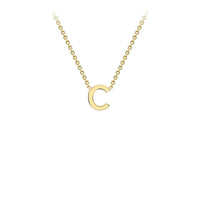 Yellow Solid Gold Initial Necklace