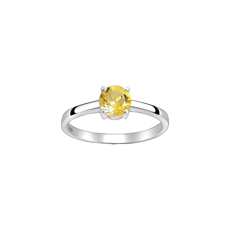 Large Citrine Gemstone Ring