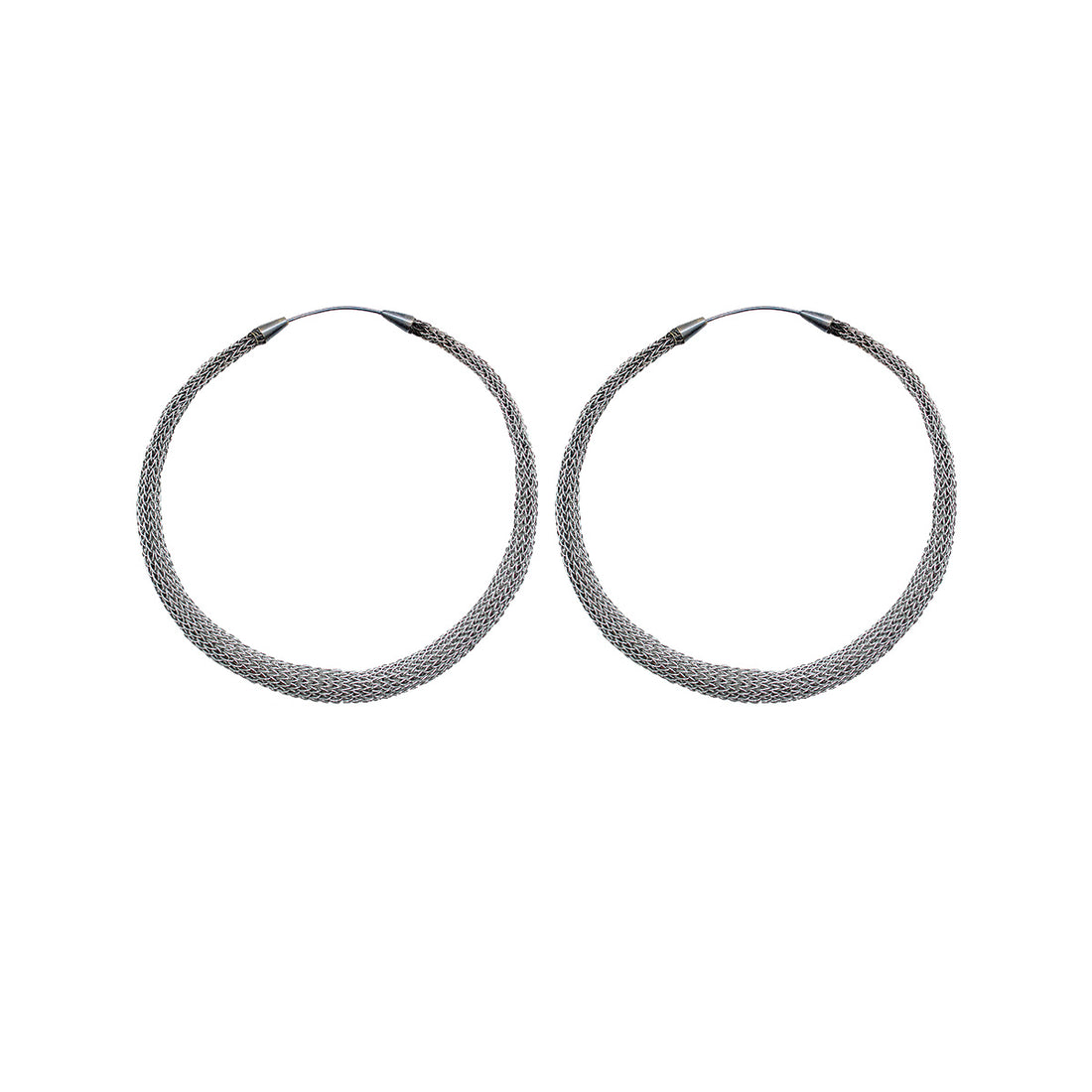 Milena Zu Grey Hoop Earrings