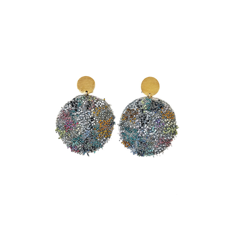 Milena Zu Rainbow Swarovski Disc Earrings