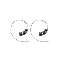 Milena Zu Oxidized  Curl Hoop Earrings