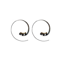 Milena Zu Oxidized  Curl Hoop Earrings