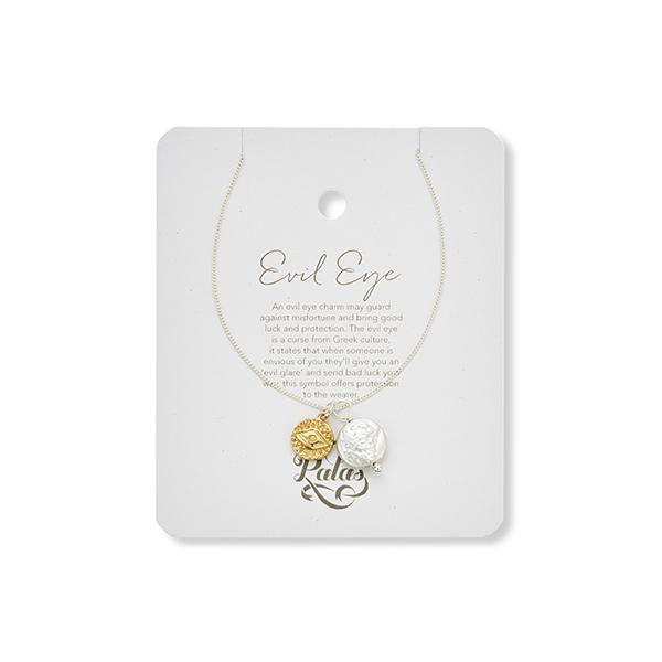 Palas Charm and Pearl Necklace