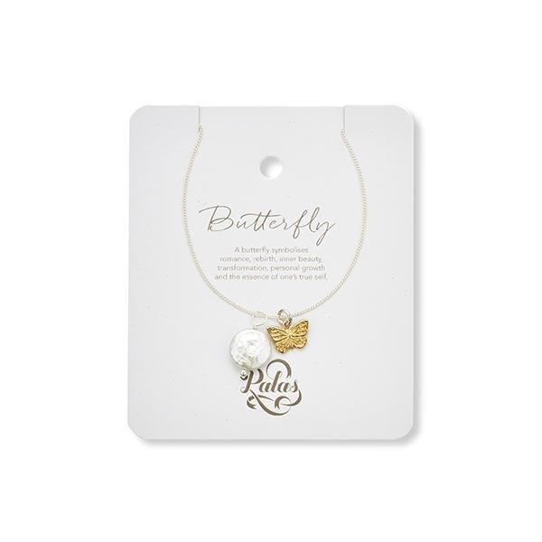 Palas Charm and Pearl Necklace
