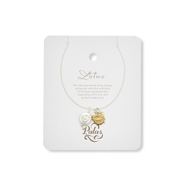Palas Charm and Pearl Necklace