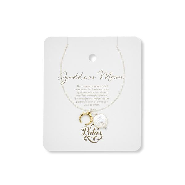 Palas Charm and Pearl Necklace