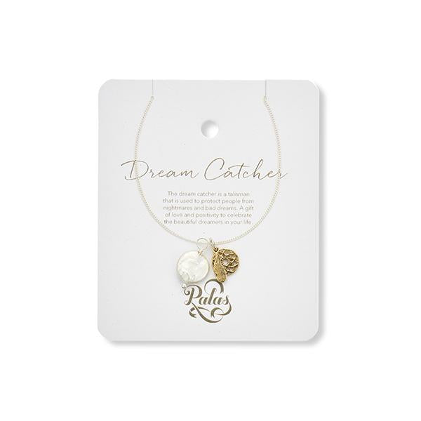 Palas Charm and Pearl Necklace
