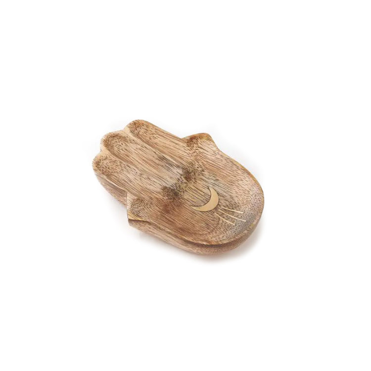 Wooden Hamsa Trinket Dish