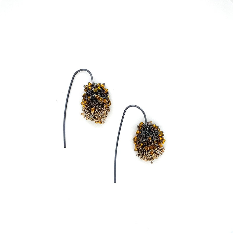Milena Zu Swarovski Mini Pod Earrings - Orange