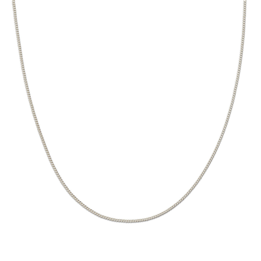 Silver fine link chain 40cm