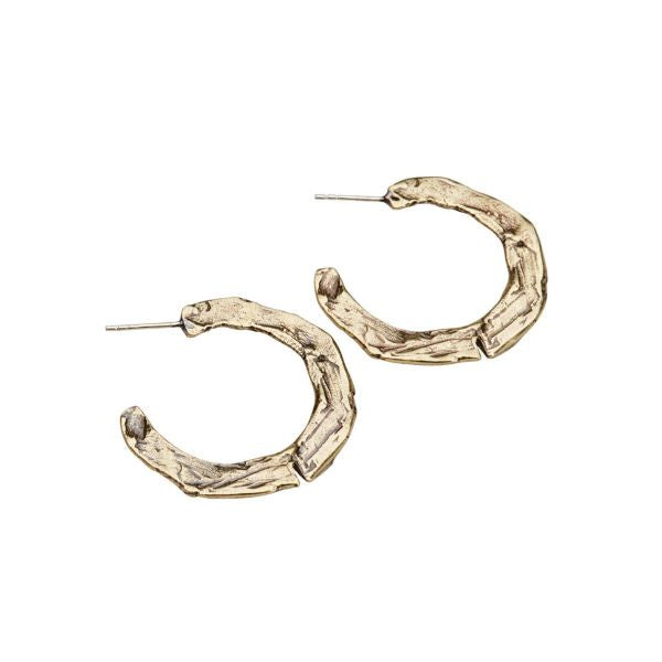 Elassaad Raw Midi Hoops - Brass