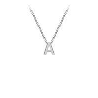 White Solid Gold Initial Necklace