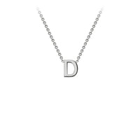 White Solid Gold Initial Necklace