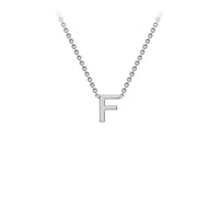 White Solid Gold Initial Necklace