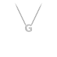 White Solid Gold Initial Necklace