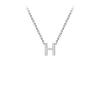 White Solid Gold Initial Necklace